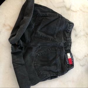 Tommy Hilfiger Vintage Faded Black Cut Off Shorts